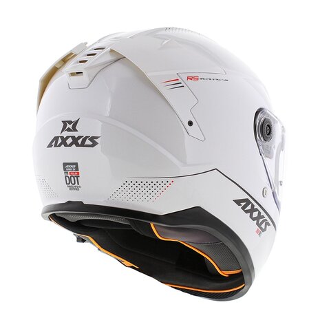 Axxis Hawk SV full face helmet solid A0 gloss pearl white