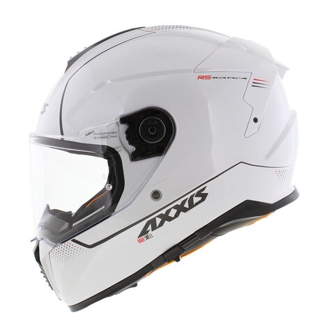 Axxis Hawk SV full face helmet solid A0 gloss pearl white