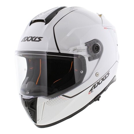 Axxis Hawk SV full face helmet solid A0 gloss pearl white