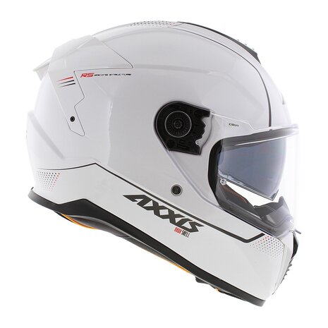 Axxis Hawk SV full face helmet solid A0 gloss pearl white