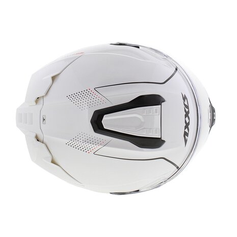 Axxis Hawk SV full face helmet solid A0 gloss pearl white