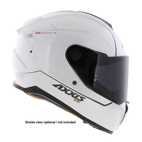 Axxis Hawk SV full face helmet solid A0 gloss pearl white