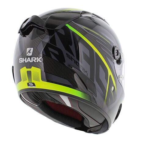 Shark Race-R Pro Aspy full face helmet - Gloss Carbon Black Grey Yellow - Motorcycle racing helmet