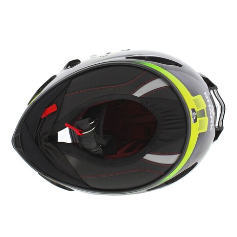 Shark Race-R Pro Aspy full face helmet - Gloss Carbon Black Grey Yellow - Motorcycle racing helmet