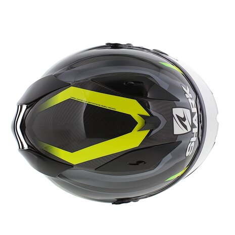 Shark Race-R Pro Aspy full face helmet - Gloss Carbon Black Grey Yellow - Motorcycle racing helmet