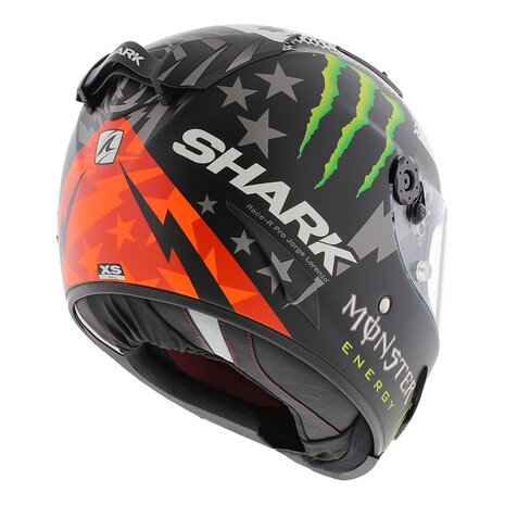 Shark Race-R Pro Lorenzo Monster Full Face Helmet - Matte Black White Red - Size XS