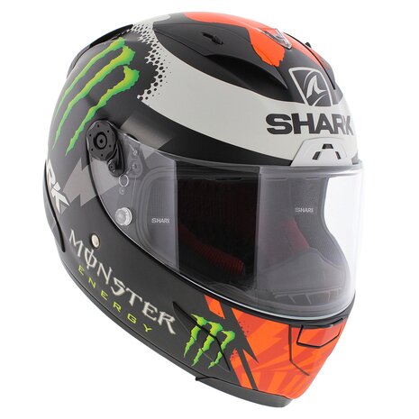 Shark Race-R Pro Lorenzo Monster Full Face Helmet - Matte Black White Red - Size XS