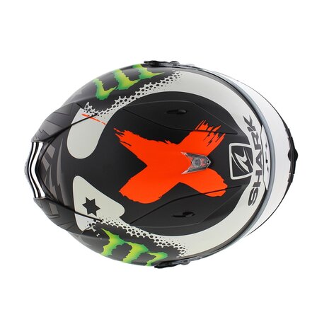 Shark Race-R Pro Lorenzo Monster Full Face Helmet - Matte Black White Red - Size XS