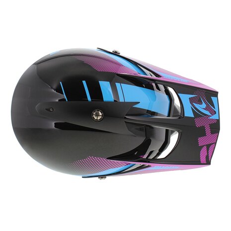 Shark Varial Anger MX helmet gloss black pink blue - Professional offroad racing helmet
