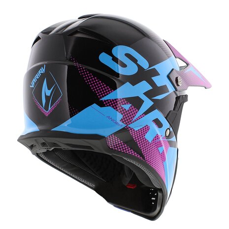 Shark Varial Anger MX helmet gloss black pink blue - Professional offroad racing helmet