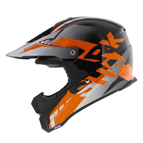 Shark Varial Anger MX helmet gloss black orange white