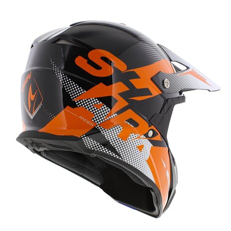 Shark Varial Anger MX helmet gloss black orange white