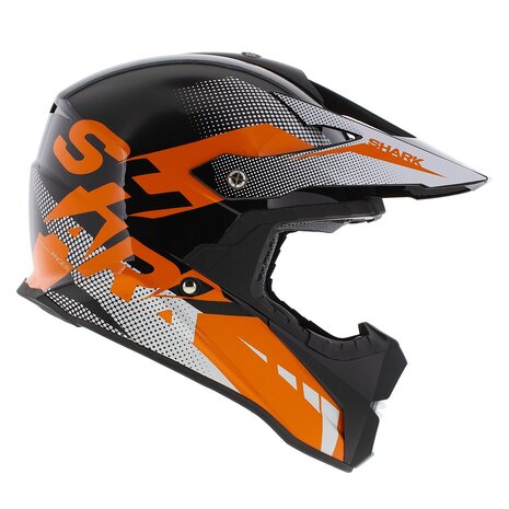 Shark Varial Anger MX helmet gloss black orange white