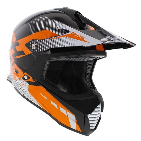 Shark Varial Anger MX helmet gloss black orange white