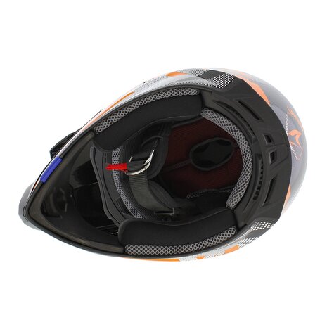 Shark Varial Anger MX helmet gloss black orange white