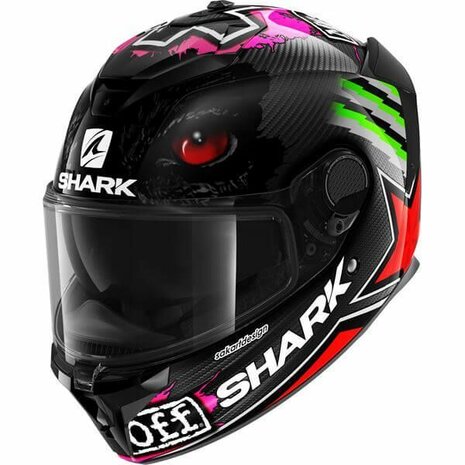 Shark Spartan GT Carbon - Size XL - Redding Replica - gloss carbon black red green