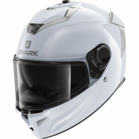 Shark Spartan GT Solid gloss white silver - Full face motorcycle helmet