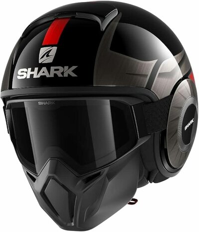 Shark Street Drak motorcycle helmet - Tribute RM black red - Size XS