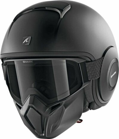 Shark Street Drak Motorcycle Helmet solid matt black - Size XS