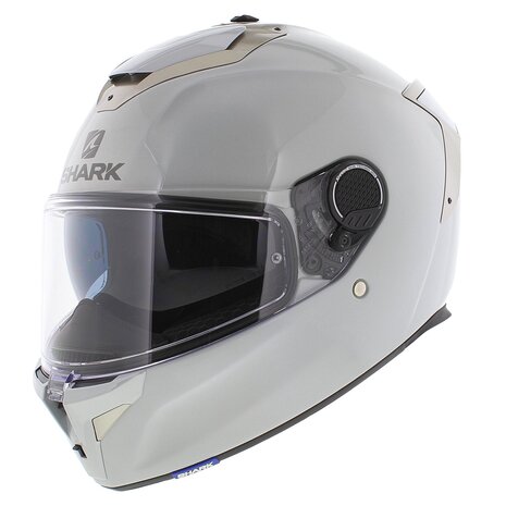 Shark Spartan GT Solid gloss white silver - Full face motorcycle helmet