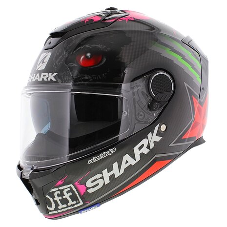 Shark Spartan GT Carbon - Size XL - Redding Replica - gloss carbon black red green