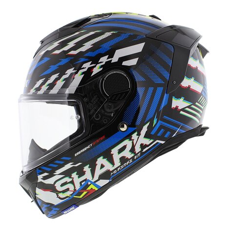 Shark Spartan GT E-Brake - Gloss black blue yellow - Motorcycle helmet