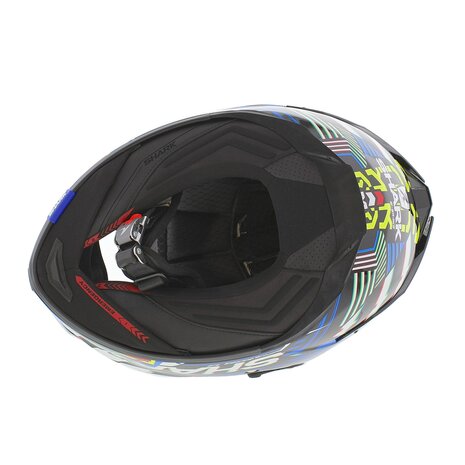 Shark Spartan GT E-Brake - Gloss black blue yellow - Motorcycle helmet