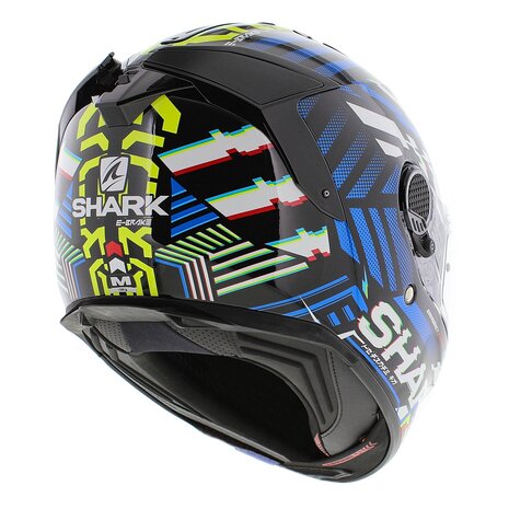 Shark Spartan GT E-Brake - Gloss black blue yellow - Motorcycle helmet
