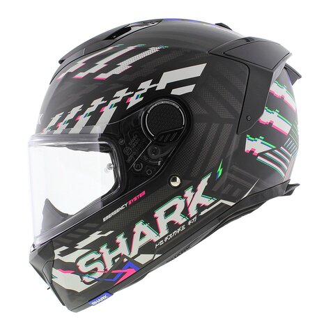 Shark Spartan GT Helmet E-Brake - Matt black blue anthracite - Sports Tourer Motorcycle helmet
