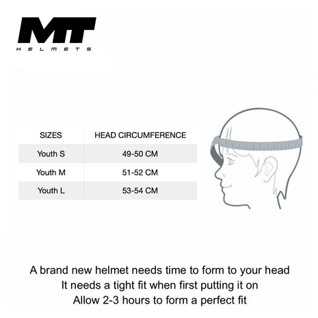 MT Stinger 2 Kids youth helmet solid matt black