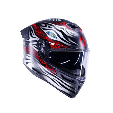 AGV K5 helmet Viverna matt black grey red