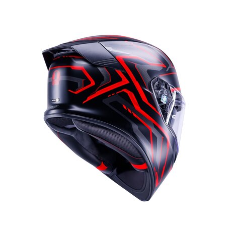 AGV K5 helmet Astralix matt black red