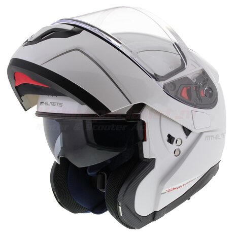 MT Atom SV Modular Flip Up Helmet gloss white - Size XL