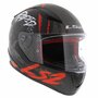 LS2 FF353 Rapid Helmet Raven matt black red