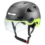 Vito E-Light helmet with visor matt black yellow for E-bike / Speed Pedelec