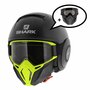 Shark Street Drak matt black yellow - Size XS - Special Edition free Anthracite Mask