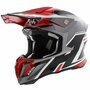 Airoh Motocross Helmet Twist 2.0 Shaken Gloss Red Grey Black