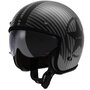 LS2 OF601 Bob II C Star matt carbon black Open Face Motorcycle Helmet