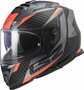 LS2 FF800 Storm II helmet Racer matt titanium orange - Size XS