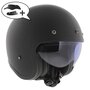 LS2 OF599 Spitfire II matt black special edition with peak included - Open Face helmet motorcycle scooter
