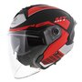 MT Jet Cosmo SV Helmet Cruiser matt black red