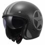 LS2 OF601 Bob II C Star gloss black carbon grey Open Face Motorcycle Helmet