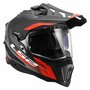 LS2 MX701 Explorer Hexa matt black red grey - Adventure helmet motorcycle