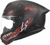 LS2 FF820 Rapid III helmet Kaiju II matt black red white