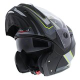 Caberg Duke II Tour Matt Black yellow - Modular Flip Up motorcycle helmet - Size S_