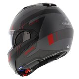 Shark EVO ES Kryd Matt Silver Black Red - Size XS -  Motorcycle helmet_