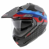 Caberg Tourmax X Sarabe Adventure Flip-Up Modular Helmet Matt Black Blue Red_