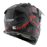 LS2 MX702 Pioneer II adventure helmet Crazy matt grey black red_