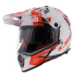 LS2 helmet MX436 Pioneer Trigger White Red LS2 helmet MX436 Pioneer Trigger White Red