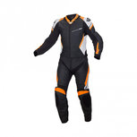 Macna Hyper Leren combi motor overall zwart oranje Macna Hyper Leren combi motor overall zwart oranje
